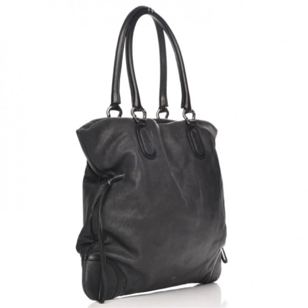 LARGE CHANEL LEATHER TOTE HOBO - Picture 4 of 13